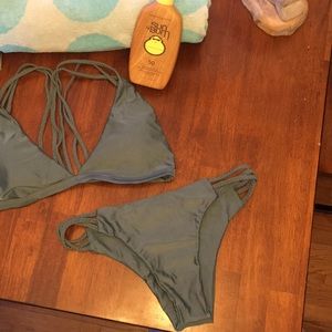 Strappy bikini set